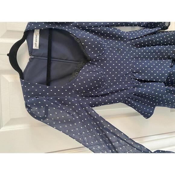 Self-Portrait polka dot corset romper size 2 - Picture 6 of 7